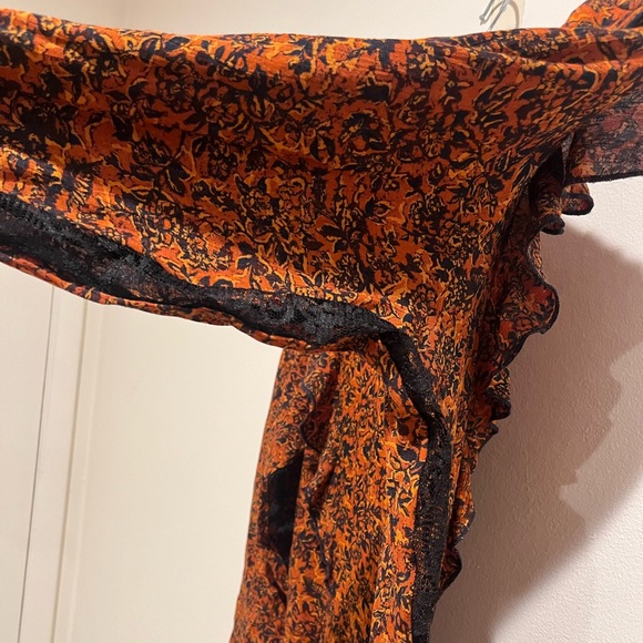 Christy Dawn The Mabel Woven Maxi Dress in Brown Fall Print Size Medium - Picture 8 of 10